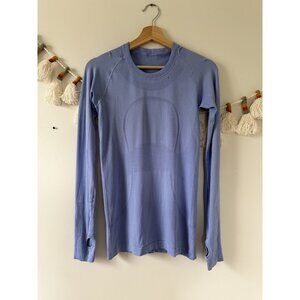 Lululemon Swiftly Tech Long Sleeve Top Hydrangea Blue Hip Length Run Lightweight